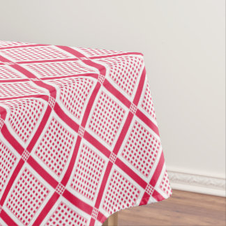 Mantel Red and white geometric checkered pattern retro