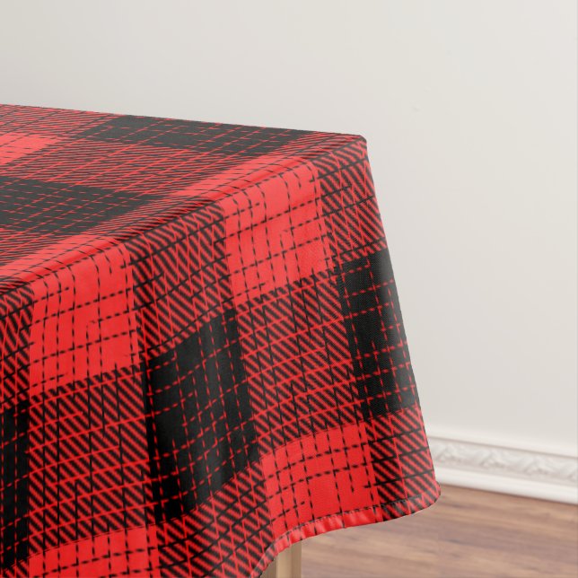 Mantel  Red Black Crosshatch Buffalo Check (In Situ)