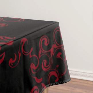 Mantel Red & Black Swirl Gothic Boda