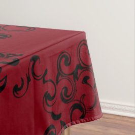 Mantel Red & Black Swirl Gothic Boda