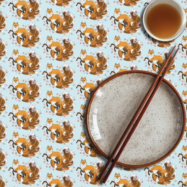 Mantel Red Fox Tails Kitsune Kasai (Subido por el creador)