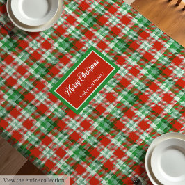 Mantel Red Green Checkered Tablecloth Traditional Style