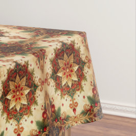 Mantel Red Green Decorative Holiday Tablecloth