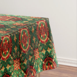 Mantel Red Green Decorative Holiday Tablecloth