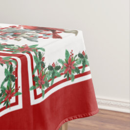 Mantel Red Mockingbird Poinsettia Borders Red