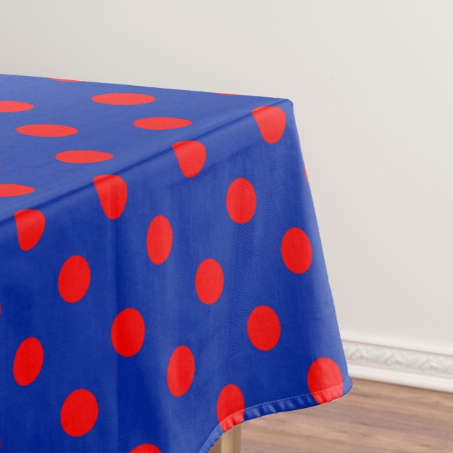 Mantel Red On Blue Polka Dots Pattern Design  (Subido por el creador)