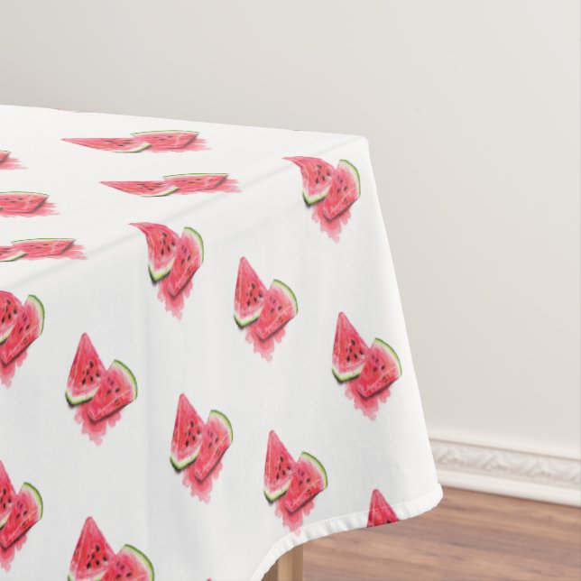 Mantel Red Sweet Juicy Watermelon Tablecloth (In Situ)