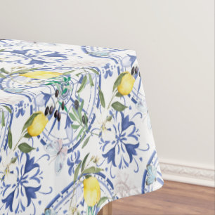 Mantel Redondo,ornamental ,azulejo español ,mediterráneo 