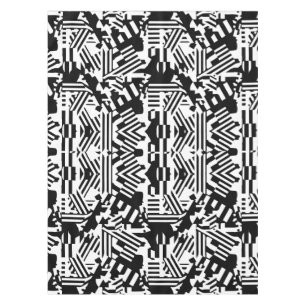 Mantel Reflexiones abstractas: líneas, cubos y monocromo