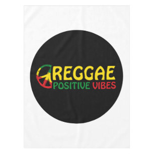 Mantel Reggae Music con vibraciones positivas y bandera d
