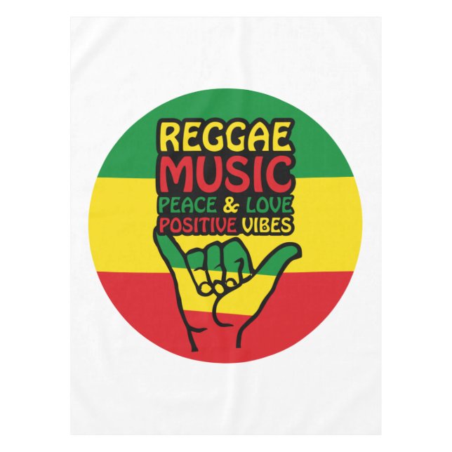 Mantel Reggae Shaka Hand con citas positivas (Anverso)