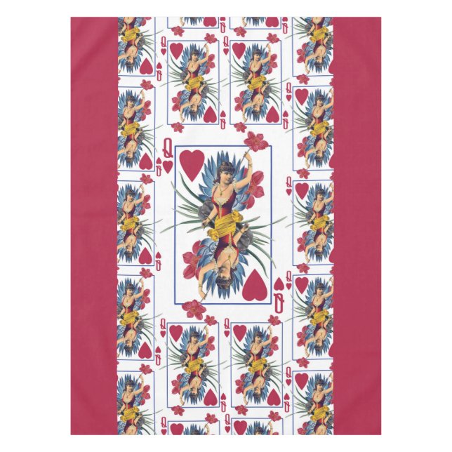 Mantel Reina de Corazones y Flores (Anverso)