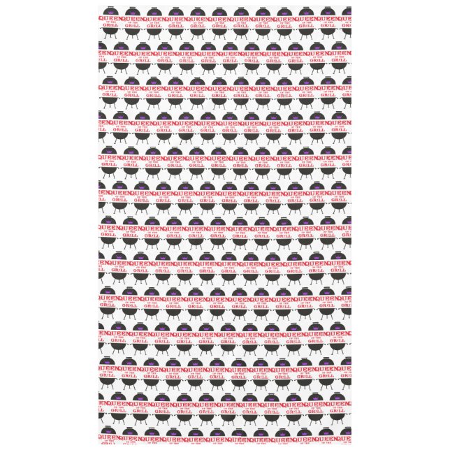 Mantel Reina Del Grill, Rojo Morado De La Corona (Anverso)