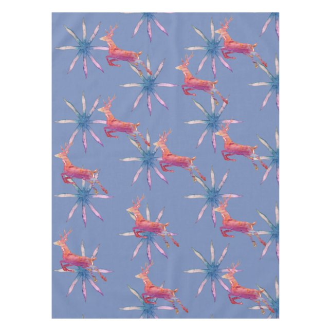 Mantel Reindeer and Snowflakes (Anverso)