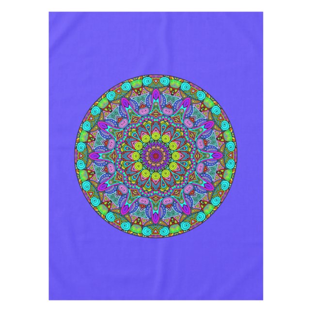 Mantel Reloj de mano pintado Mandala Cara 4 (Anverso)