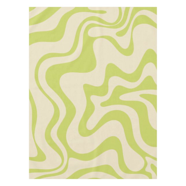 Mantel Remo De Swirl Líquido Abstracto Lime Beige (Anverso)