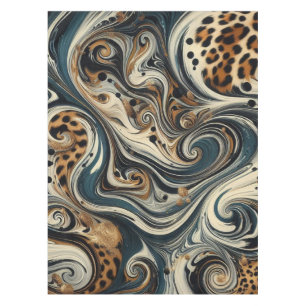 Mantel Remolino de estampado de leopardo abstracto
