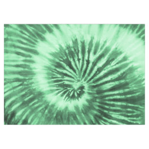 Mantel Remolino en espiral de teñido en nudos - Verde