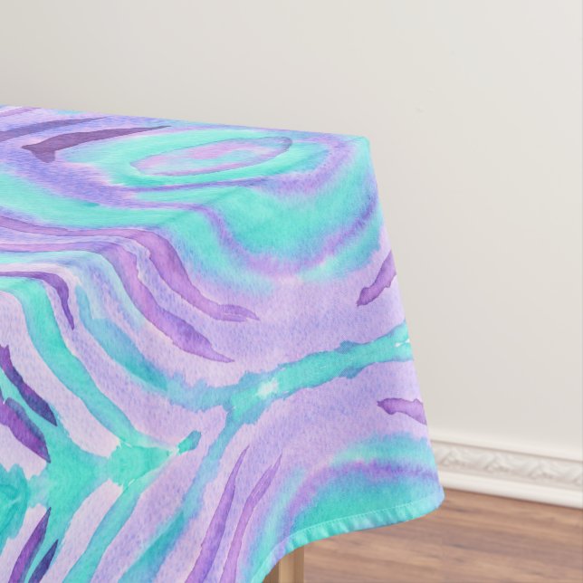 Mantel Remolino púrpura de la turquesa de la acuarela del (In Situ)