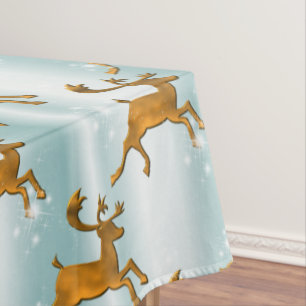Mantel Renos de Santa corriendo sobre Navidades de hielo