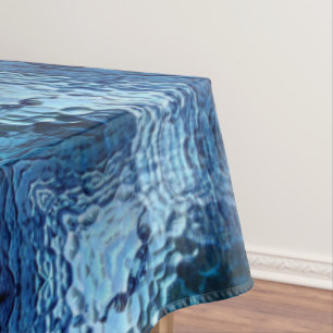 Mantel Repetición de vidrio curvado de color azul brillan