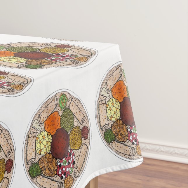 Mantel Restaurante cena de la Plata de Comida Etíope Inje (In Situ)