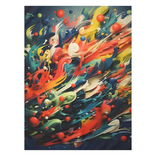 Mantel Resumen Arcoiris Splash Rapsodia Arte (Anverso)