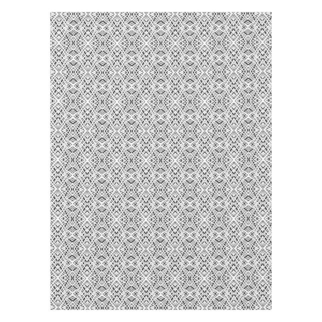 Mantel Resumen arte negro blanco ornamental moderno sin c (Anverso)