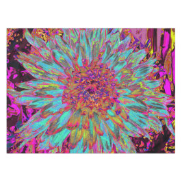 Mantel Resumen azul Verde azulado psicodélico Dahlia deco