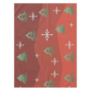 Mantel Resumen de árboles navideños de mediados del siglo