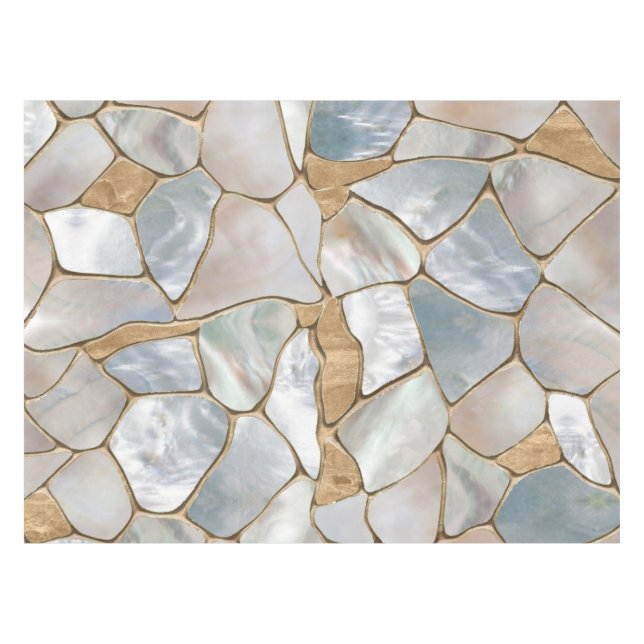 Mantel Resumen de la madre de perlas y células de oro (Frente (Horizontal))