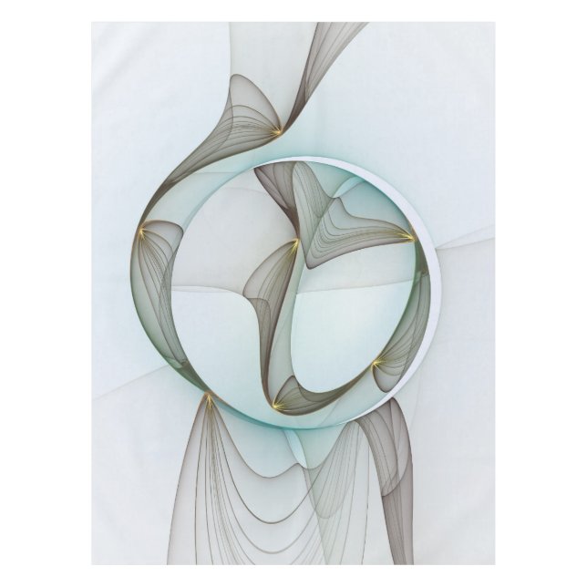 Mantel Resumen Elegancia dorada turquesa moderna (Anverso)