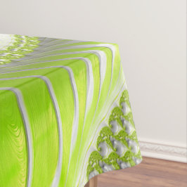 Mantel Resumen fractal de espiral verde limón moderno