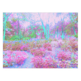 Mantel Resumen impresionista rosa y turquesa