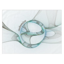 Resumen moderno Fractal Azul Turquesa Gris Textos