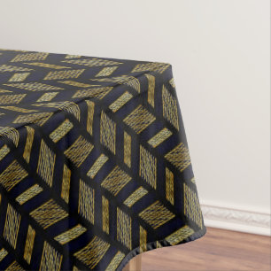 Mantel Resumen moderno Patrón Deco Patrón Oro Negro Geomé