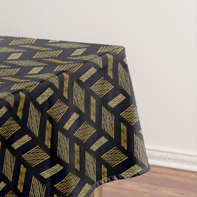 Mantel Resumen moderno Patrón Deco Patrón Oro Negro Geomé (In Situ)