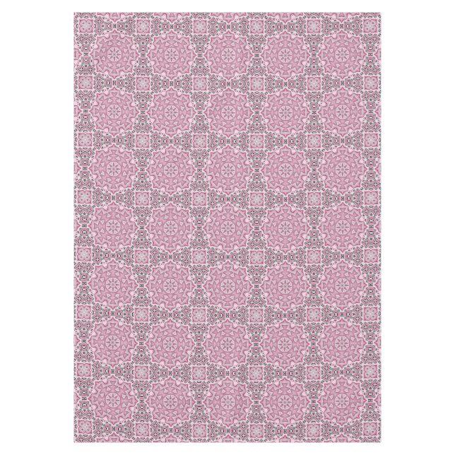 Mantel Resumen mosaico moderno kaleidoscópico mandala red (Anverso)