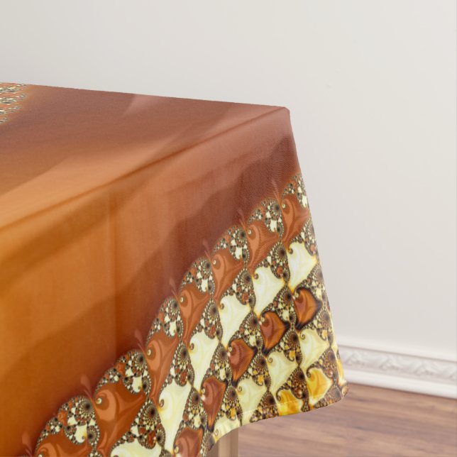 Mantel Resumen Naranja dorado gradiente espiral fractal (In Situ)