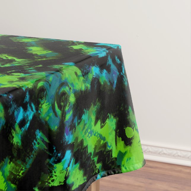 Mantel Resumen negro y verde (In Situ)