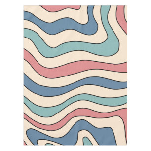 Mantel Resumen Retro 70 Modelo de Groovy Rojo de Mármol A