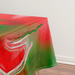 Mantel Resumen rojo, blanco y verde