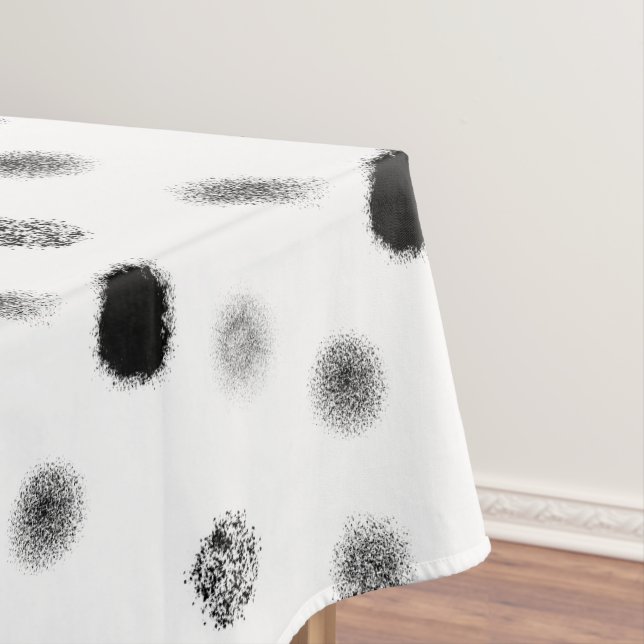 Mantel Resumen Tablilla de patrón de círculo blanco y neg (In Situ)