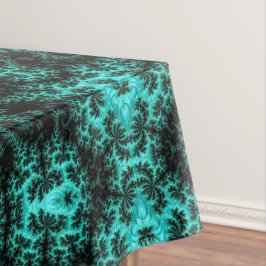 Mantel Resumen Verde negro simétrico fractal