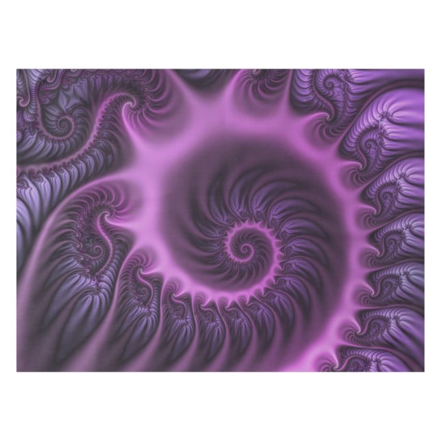 Mantel Resumen Vivid Guay Pink Purple Fractal Art Spiral (Frente (Horizontal))