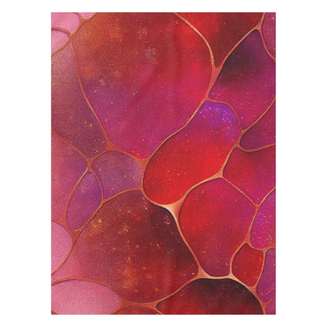 Mantel Resumen web de oro sobre violeta, púrpura y magent (Anverso)