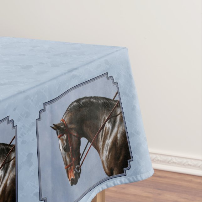 Mantel Retrato de Caballo de Brown Bay Oldenburg (In Situ)
