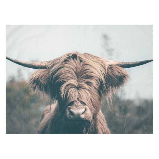 Mantel Retrato de vaca Highland (Frente (Horizontal))