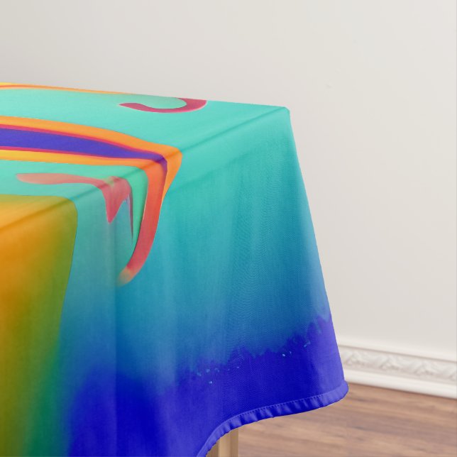 Mantel Retro Boho Tablecloth Vintage Hippie Sunburst (In Situ)