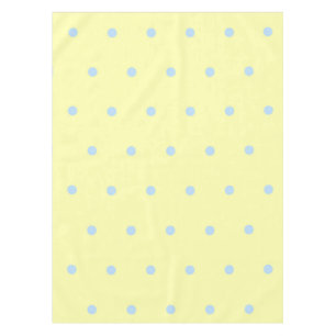 Mantel Retro Chic Amarillo y Azul Lunares Patrón Primaver